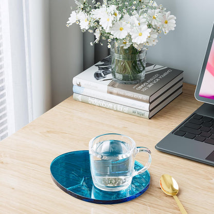 Acrylic Coaster Decorative Plates, Irregular Bar Drink Coaster, Clear Cloud Shape Coffee Cup Coaster, Perfect for Tabletop Protection and Accessories Display.(Gold)