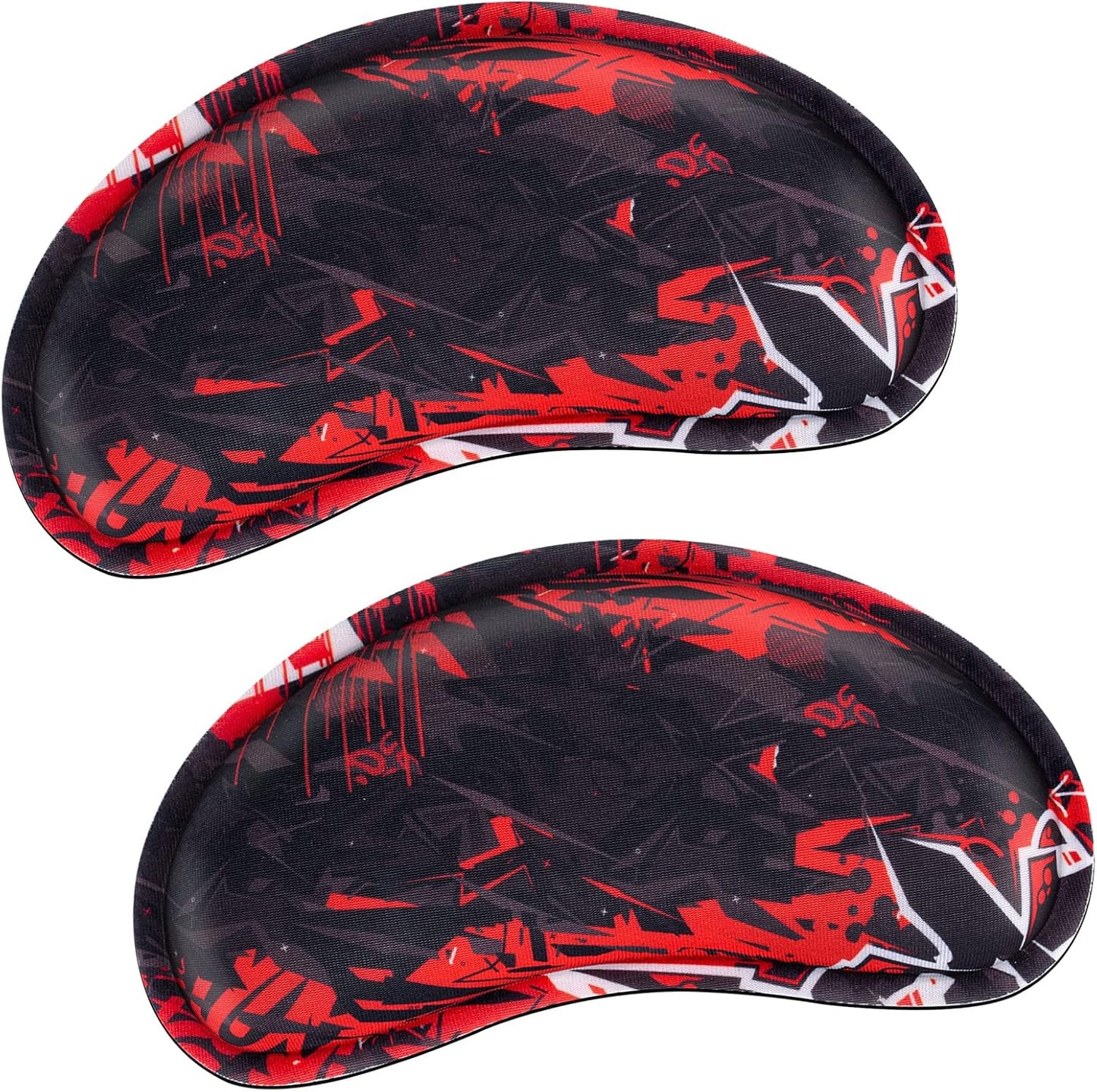Mouse Wrist Rest, Canjoy 2 Pack Memory Foam Soft Fabric Mouse Wrist Rest Pad Support Cushion with Anti-Skid Rubber Base,Ergonomic Pain Relief Mouse Hand Rest (Black)