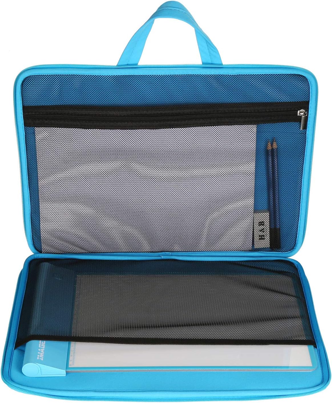 Protective Case for A4 Tracing LED Light Pad, Carrying Bag Travel Storage Case Pouch Cover with Pockets, for Laptop, Notebook, Most Tracing Light Table Pink