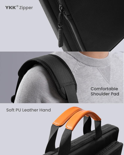 tomtoc 360 Protective Laptop Shoulder Bag for 16-inch MacBook Pro M5/M4/M3/M2/M1 Pro/Max 2026-2019, Water-resistant Sleeve for Dell XPS 15 Surface Book 3 The New Razer Blade 16