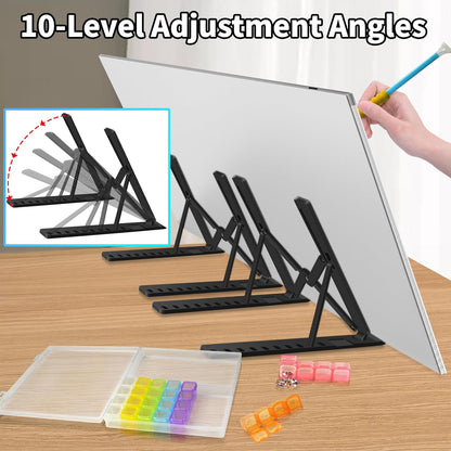 Mlife A2 Light Box Kit for Diamond Painting, Adjustable Brightness Diamond Light Pad for Tracing Pad, Light Board Diamond Art Painting Accessory, Diamond Art Tools for Full Drill