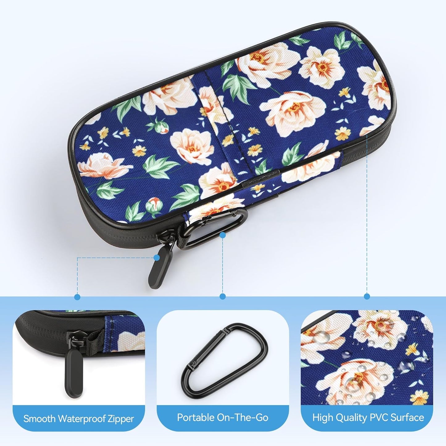 Gelozid Insulin Pen Cooler Travel Case Diabetic Medication Insulated Cool Organizer with 2 Reusable Ice Packs for Insulin Pen and Other Diabetic Supplies, for the Daily Life and Trip(Black)