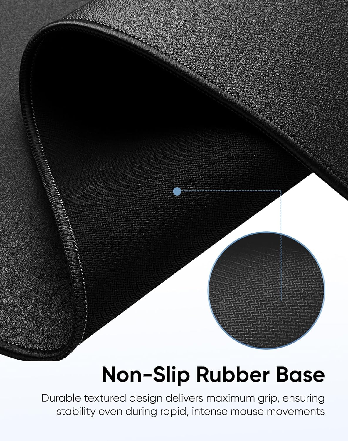 Reniteco Waterproof Large Gaming Mouse Pad with Durable Stitched Edges, Non-Slip Rubber Base, Grainy Jacquard Mouse Mat Desk Pad for Home Office Gaming, 31.5''x11.8''x0.12'', Matte Beige