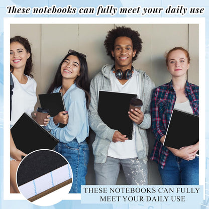 MotiMind 4 Pack Landscape Notebook Top Spiral Bound 11 x 9.5 Inch College Ruled Legal Pads Horizontal Notepad with Hole Punched Pages for Office School Meeting Project Notes Daily Use, White