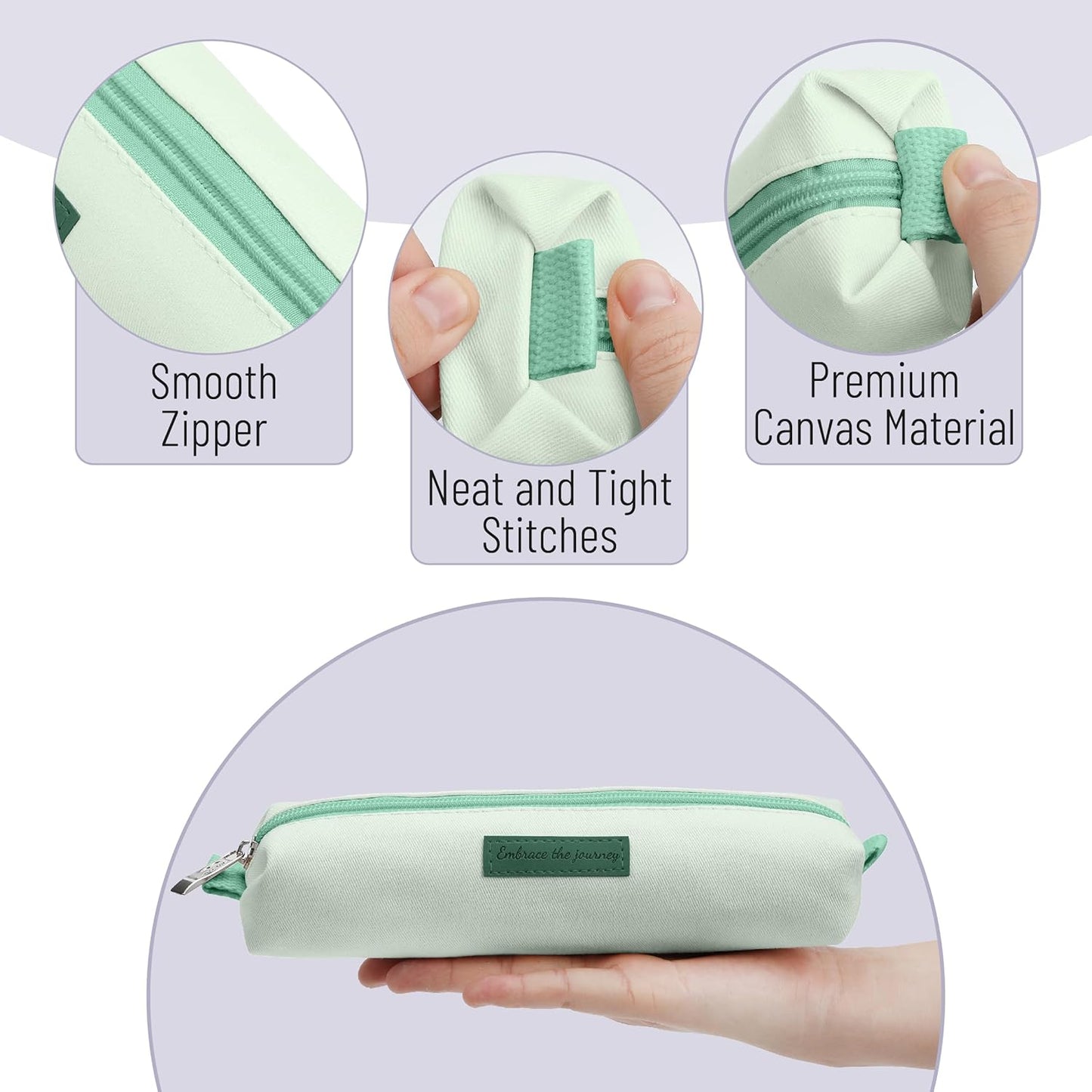 Mr. Pen- Cute Pencil Case Pouch, Multipurpose Canvas Bible Pencil Pouch, Smooth Zipper, Premium Material, Neat Stitches, Ideal for Stationery, Cosmetics, Electronics, School, Office, Travel