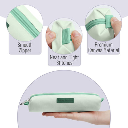 Mr. Pen- Cute Pencil Case Pouch, Multipurpose Canvas Bible Pencil Pouch, Smooth Zipper, Premium Material, Neat Stitches, Ideal for Stationery, Cosmetics, Electronics, School, Office, Travel