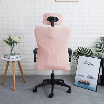 FORCHEER Office Chair Armrest Covers 12-15 Inch Velvet Elastic Black Arm Rest Covers for Desk Computer Chairs Washable