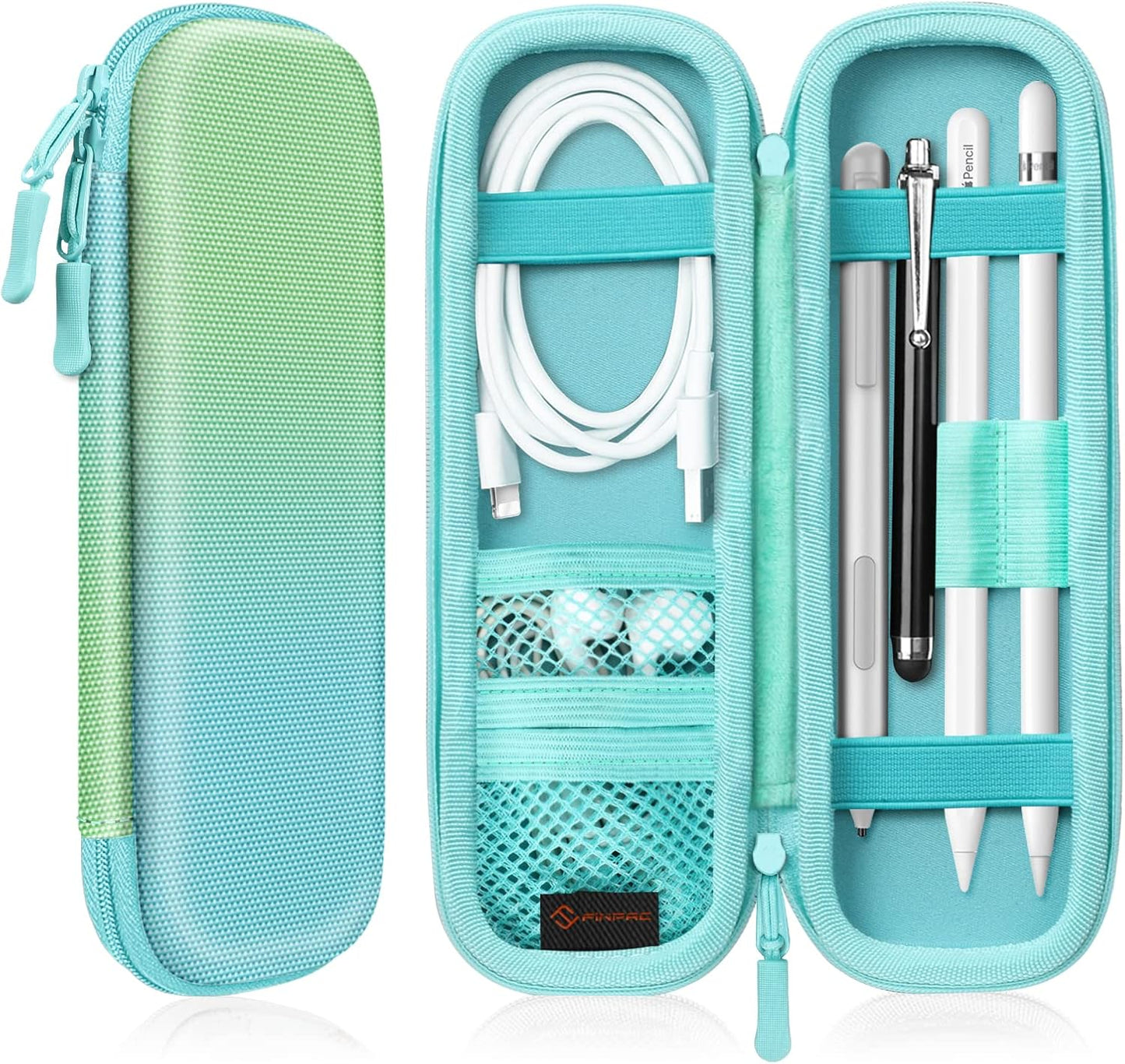 Fintie Holder Case for Apple Pencil Pro, Apple Pencil (USB-C / 1st / 2nd Generation), PU Leather Carrying Bag Sleeve Compatible with Pen, USB Cable, Samsung Stylus, Lilac Marble