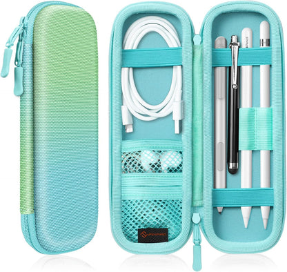 Fintie Holder Case for Apple Pencil Pro, Apple Pencil (USB-C / 1st / 2nd Generation), PU Leather Carrying Bag Sleeve Compatible with Pen, USB Cable, Samsung Stylus, Lilac Marble