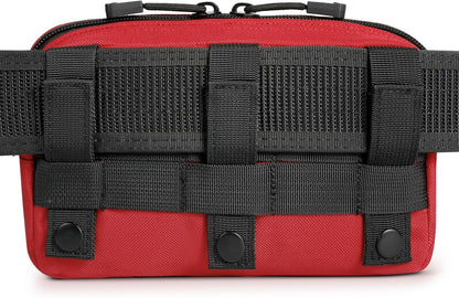FRTKK Tactical Molle Admin Pouch Utility Laser Cut EDC Tool Pouch Bag Horizontal Modular Pouches Include US Flag Patch and Keychain