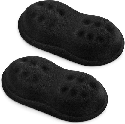 Mouse Wrist Rest, Canjoy 2 Pack Memory Foam Soft Fabric Mouse Wrist Rest Pad Support Cushion with Anti-Skid Rubber Base,Ergonomic Pain Relief Mouse Hand Rest (Black)