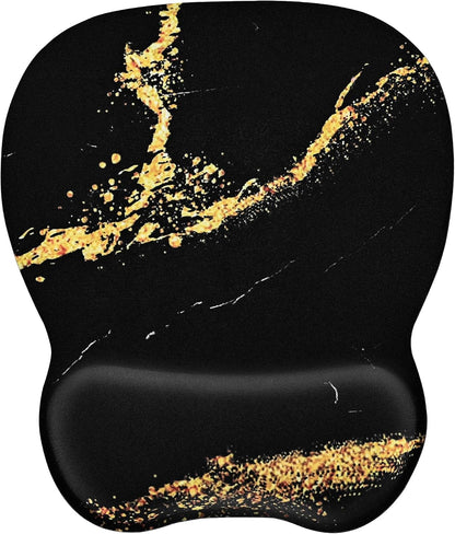 EooCoo Ergonomic Mouse Pad with Wrist Support, Mousepad with Memory Foam Wrist Rest and Non-Slip Base for Computer, Cafe, Home & Office, 9.64 x 8.26 in Office Desk Accessories