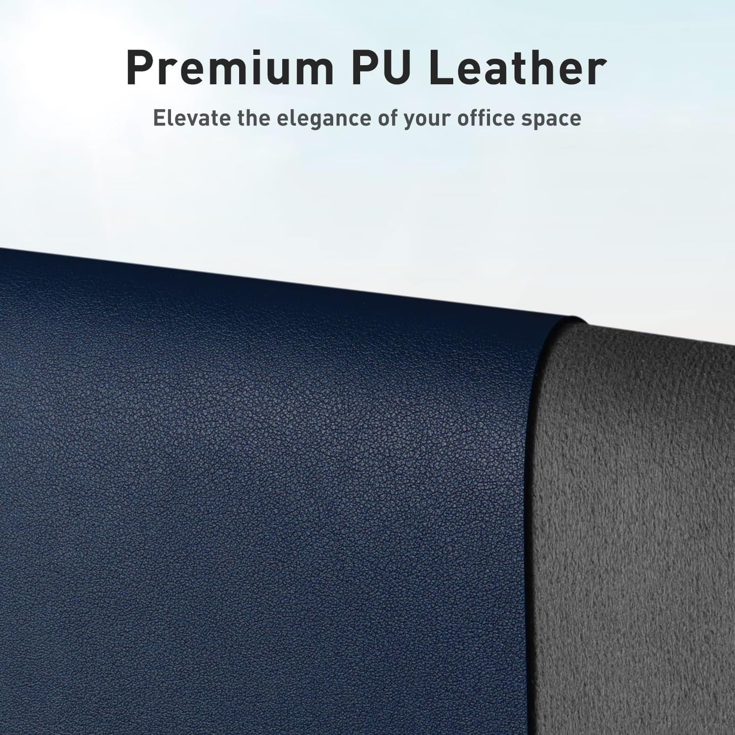 Aothia Leather Desk Pad Protector, Mouse Pad, Office Desk Mat, Non-Slip PU Leather Desk Blotter, Laptop Desk Pad, Waterproof Desk Writing Pad for Office and Home (Brown,23.6" x 13.7") - Colors B