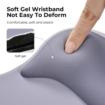 EooCoo Ergonomic Mouse Pad with Gel Wrist Rest Support, Middle Concave Design for Natural Wrist Alignment, Non-Slip Base Mousepad for Laptop, Computer, Office Desk Accessories, Carpal Tunnel Syndrome