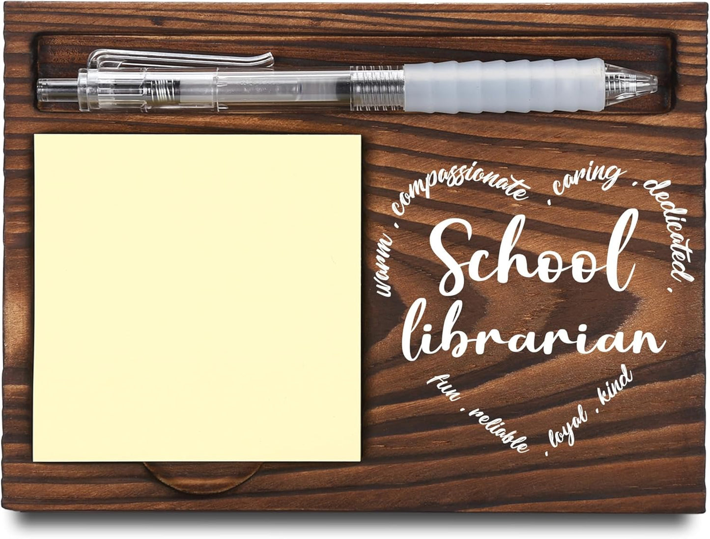 Inspirational Motivational Gifts, Encourage Gifts, Recovery Gifts, Little Reminders Sticky Note Holder, Post-it Note Dispenser for Desk, Wooden Post-it Note & Pen Holder 6.5" x 4.7" - FTA121