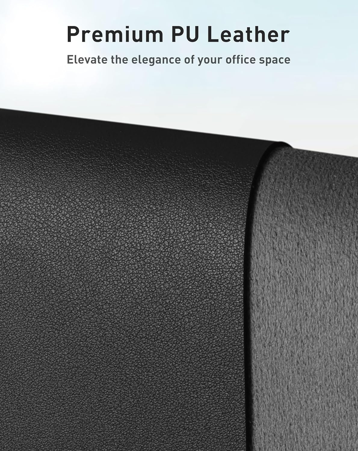 Aothia Non-Slip Waterproof PU Leather Desk Pad Protector for Mouse, Writing Desk, Office, Home, Laptop Blotter, 23.6" x 13.7", Black - Colors A