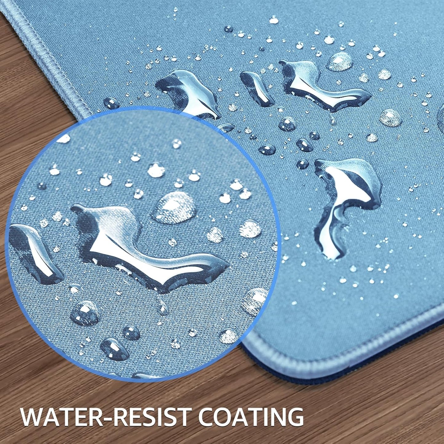 KTRIO Large Gaming Mouse Pad Desk Mat, Superior Micro-Weave Cloth for Precise Mouse Control, Non-Slip Rubber Base, Stitched Edges, Water-Resistant, for Gamer, Office & Home, 31.5" x 11.8" inches