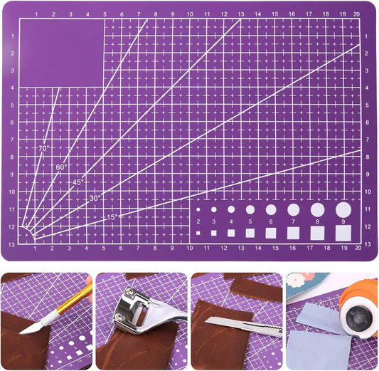 A5 Self Healing Cutting Mat Double Sided, 8.5in×6in Small Cutting Mat Craft Cutting Board Great for Scrapbooking, Quilting, Fabric, Sewing Crafts Projects