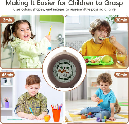 Tomato Visual Timer for Kids, 299 Minute Cute Pomodoro Countdown Timer, Kitchen Cooking Helper Timer with Pause Function, Clock and Alarm, Digital Timer for Classroom, Office and Meetings