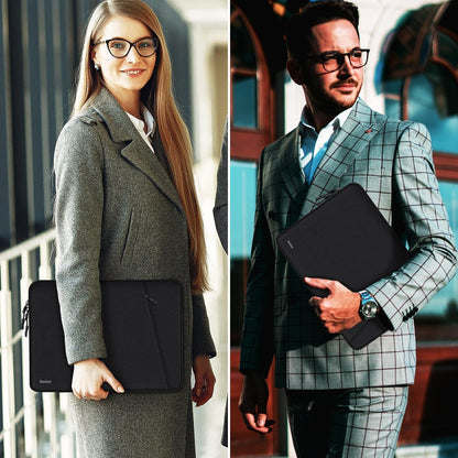 Laptop Sleeve Case 13.3 inch, Shockproof Protective Computer Cover with Accessories Pocket, Portable Laptop Bag Compatible with MacBook Air/Pro 13-13.3 inch, Compatible for MacBook Pro 14 inch, Black | Shockproof