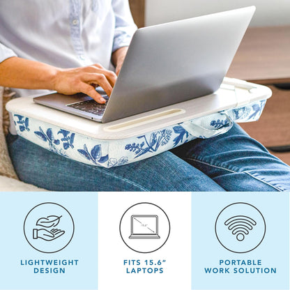 LAPGEAR Designer Lap Desk with Phone Holder and Device Ledge - Arrow Stripes - Fits up to 15.6 Inch Laptops - Style No. 45411