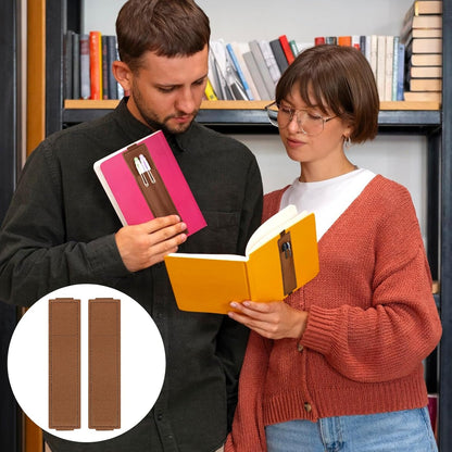Tokusatsu 2 Pack Adjustable Elastic Pen Holder for Notebook, PU Leather Pencil Pouch with Stretchable Band, Fits Journals, Binders, Planners, Books, Portable Pen Sleeve Pouch, Off-White