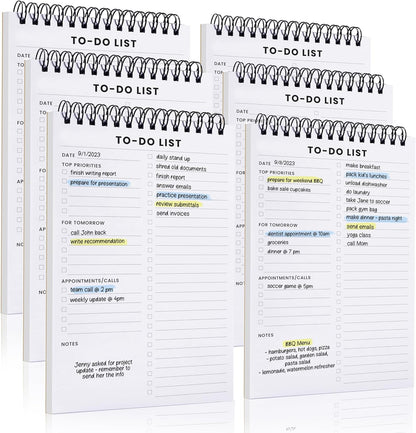 To Do List Notepad: With Multiple Functional Sections - Large Size 8.5x11" 52 Sheets - Tear Off Daily Planner Notebook - Task CheckList Organizer Agenda Pad for Work - Note, Plans, Goals, Grocery, and