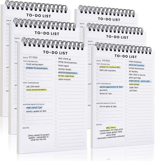 To Do List Notepad: With Multiple Functional Sections - Large Size 8.5x11" 52 Sheets - Tear Off Daily Planner Notebook - Task CheckList Organizer Agenda Pad for Work - Note, Plans, Goals, Grocery, and