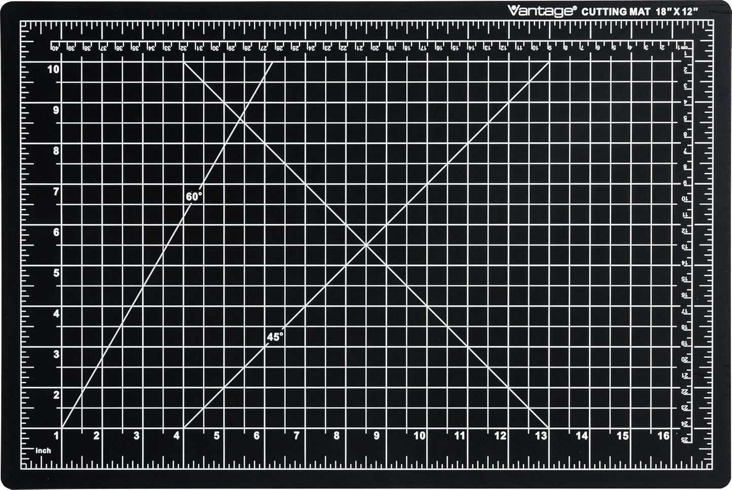 Dahle Vantage 10670 Premium Self-Healing Cutting Mat, 9"x12", 1/2" Grid, 5 Layers for Max Healing, Perfect for Crafts & Sewing, Black