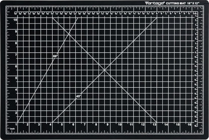Dahle Vantage 10670 Premium Self-Healing Cutting Mat, 9"x12", 1/2" Grid, 5 Layers for Max Healing, Perfect for Crafts & Sewing, Black