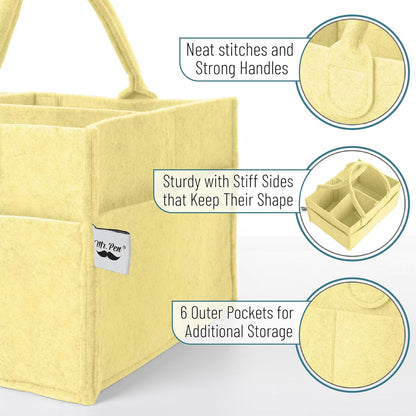 Mr. Pen- Baby Diaper Caddy Organizer, Gray, Medium, Nursery Storage Bin and Car Organizer for Diapers and Baby Wipes