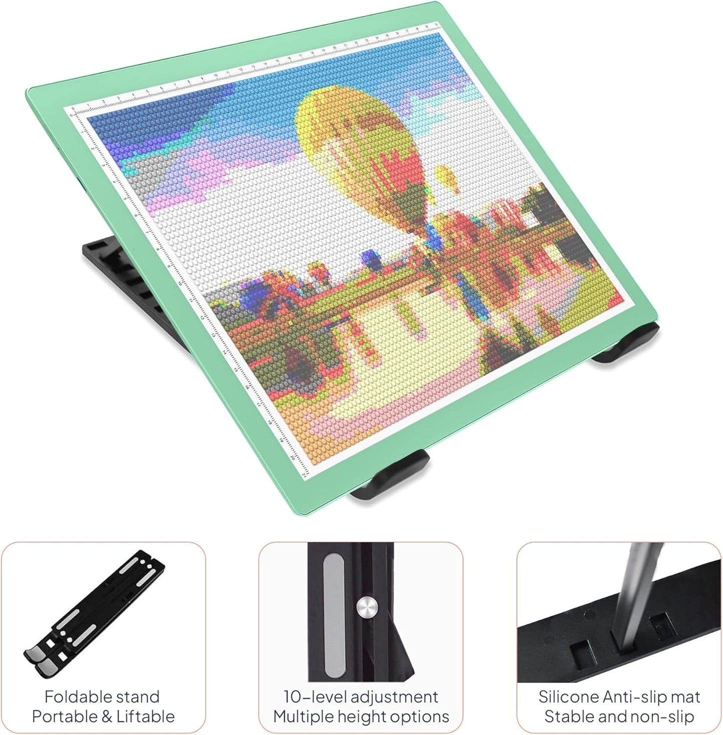 iVyne Rechargeable A4 Light Pad for Tracing & Weeding - LED Light Board for Weeding Vinyl - for Cricut Vinyl Weeding Tools - Ultra-Thin & Portable - Perfect for Artists & Crafters - Pink