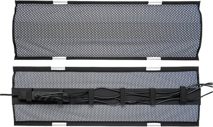 PERFECT POSTURE Mesh Cable Organizer – Under Desk Cable Management with Adjustable Straps, Flexible Mesh, Easy-Access Design, & Standing Desk Compatible – 37.4” (Gray)