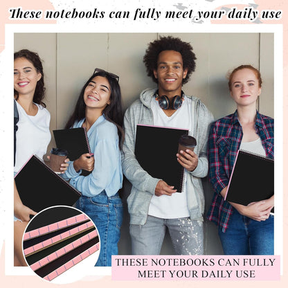MotiMind 4 Pack Landscape Notebook Top Spiral Bound 11 x 9.5 Inch College Ruled Legal Pads Horizontal Notepad with Hole Punched Pages for Office School Meeting Project Notes Daily Use, White