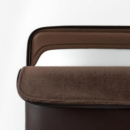Comfyable Slim Protective Laptop Sleeve Compatible with 13/14 Inch MacBook Air & MacBook Pro M5/M4/M3/M2 Pro/Max 2026, Mac Travel Case, Laptop Pouch, Slim PU Leather Cover, Brown