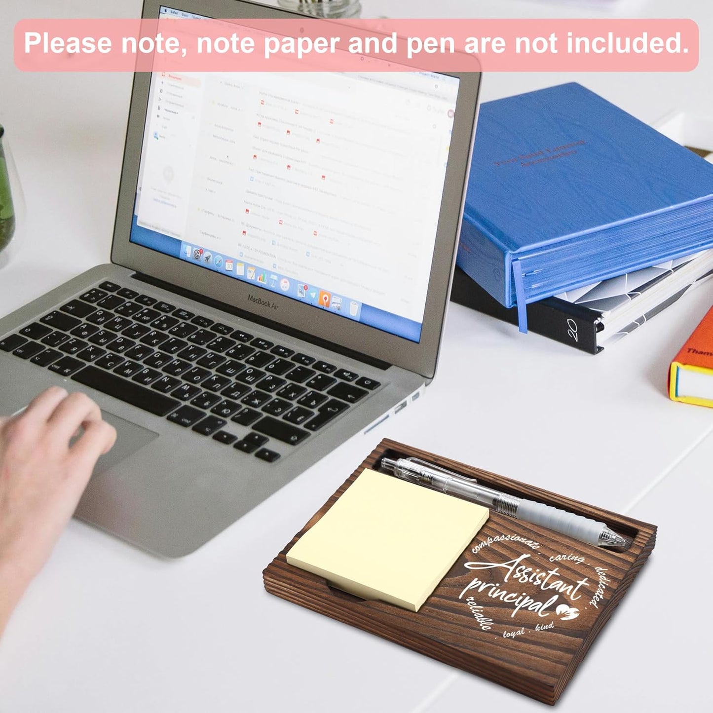 Inspirational Motivational Gifts, Encourage Gifts, Recovery Gifts, Little Reminders Sticky Note Holder, Post-it Note Dispenser for Desk, Wooden Post-it Note & Pen Holder 6.5" x 4.7" - FTA121
