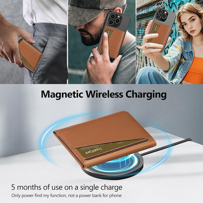 TopMade for Magsafe Wallet, Works with Apple Find My, Strongest Magnetic Wallet for iPhone 17/16/15/14/13/12 Series, Leather Magnetic Card Holder with Tracker, 7 Cards Holder, RFID Blocking, Black