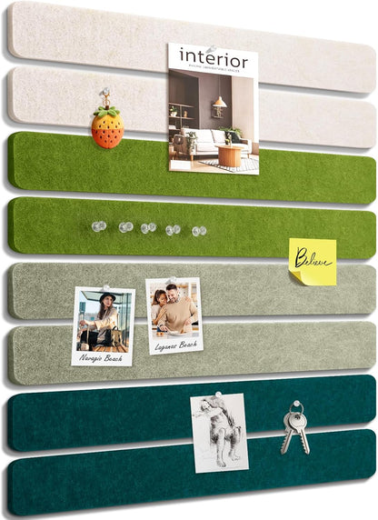 Small Cork Bulletin Board Tiles, Felt Wall Decor and Office Desk Accessories for Vision, Message Center, Picture and Prayer Board, Dorm, Room, Home Office Essentials and Organization(Linen Dusk)