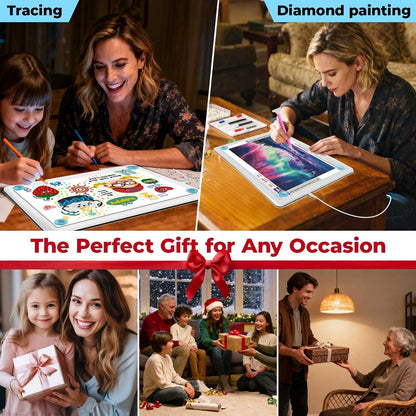 Heanolier A4 LED Copy Board Light Tracing Box,Super Bright Magnetic Light pad with Side physical Buttons,Adjustable Corded Light Table for Tattoo Transferring,Drawing, Light Board for Diamond Painting