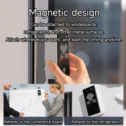 Sand Timer, Digital Hourglass Timer, Rechargeable Magnetic Visual Timer with Large LED Display, Adjustable Volume for Classroom, Cooking, Fitness, Baking, Kids Learning & Teaching