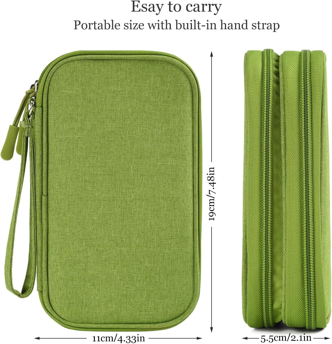 CAOODKDK Electronics Accessories Organizer Pouch Bag, Travel Universal Organizer for Cable, Charger, Phone, SD Card, Business Travel Gadget Bag