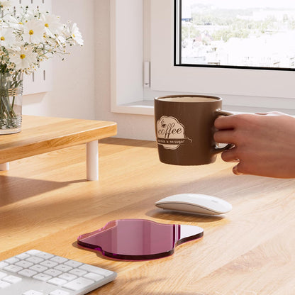 Acrylic Coaster Decorative Plates, Irregular Bar Drink Coaster, Clear Cloud Shape Coffee Cup Coaster, Perfect for Tabletop Protection and Accessories Display.(Gold)
