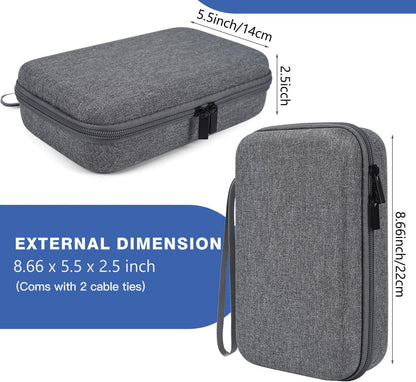 Hard Travel Electronic Organizer Case for MacBook Power Adapter Chargers Cables Power Bank Apple Magic Mouse Apple Pencil USB Flash Disk SD Card Hard Drive Waterproof Shockproof Carrying Bag, Black