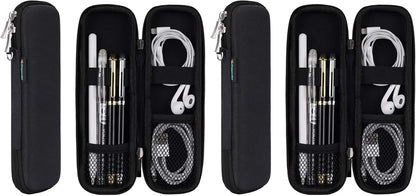 Small Pencil Case Holder for Pencils,Hard Pen Case for Executive Fountain Pens,Ballpoint Pens-Black