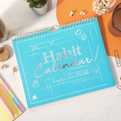 Clever Fox Habit Tracker Calendar – Inspirational Goal Tracker and Habit Calendar for Atomic Habits – Colorful Habit & Goal Planner Journal to Boost Productivity – 24 Months, 10″ x 8″ (Black)