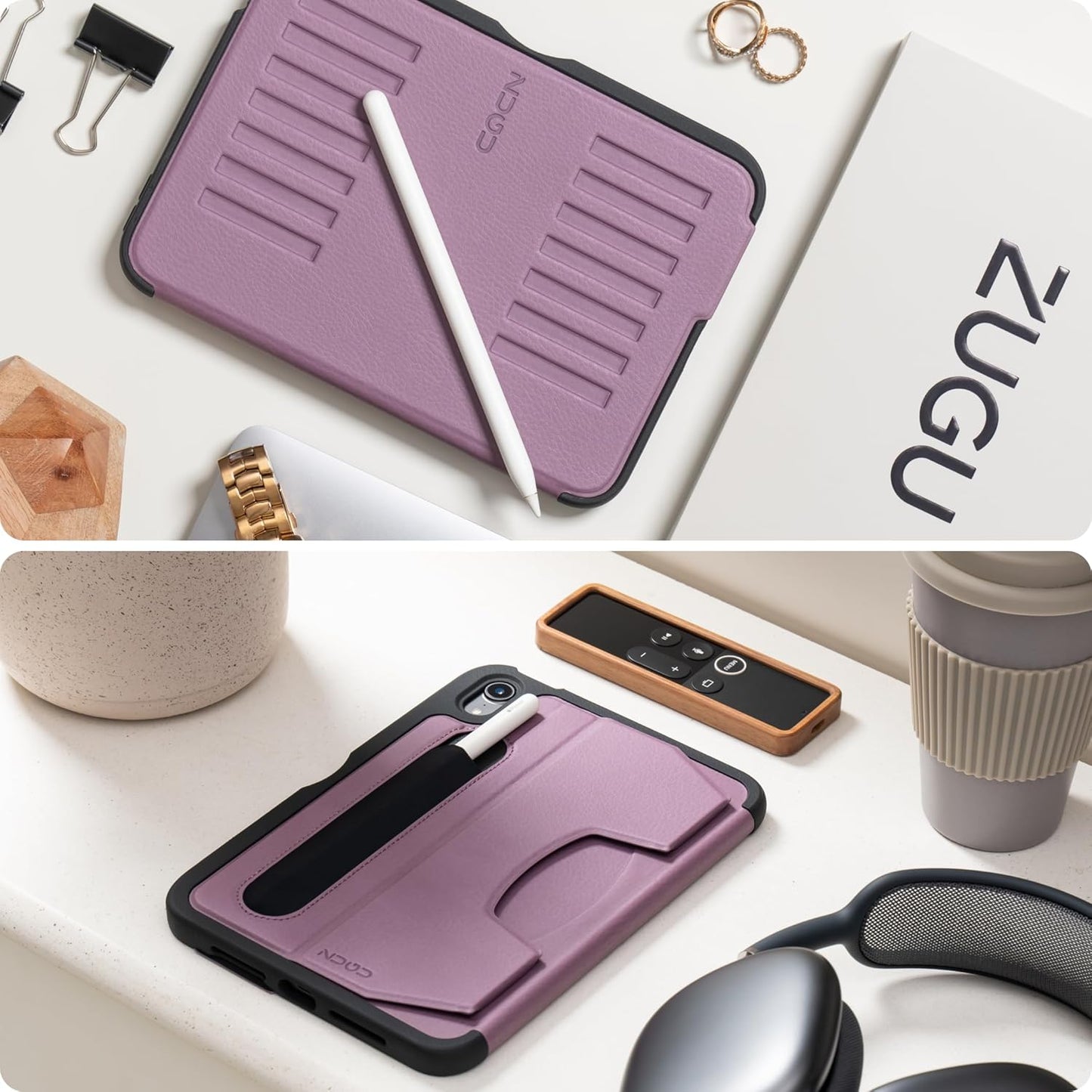 Zugu Case for 2024 iPad mini 7 & 2021 iPad mini 6, Slim Protective Case, Apple Pencil Pocket, 5 ft. Drop Protection, Secure 7 Angle Magnetic Stand, Sleep/Wake Cover (A17 Pro, A2567, A2568, A2569)