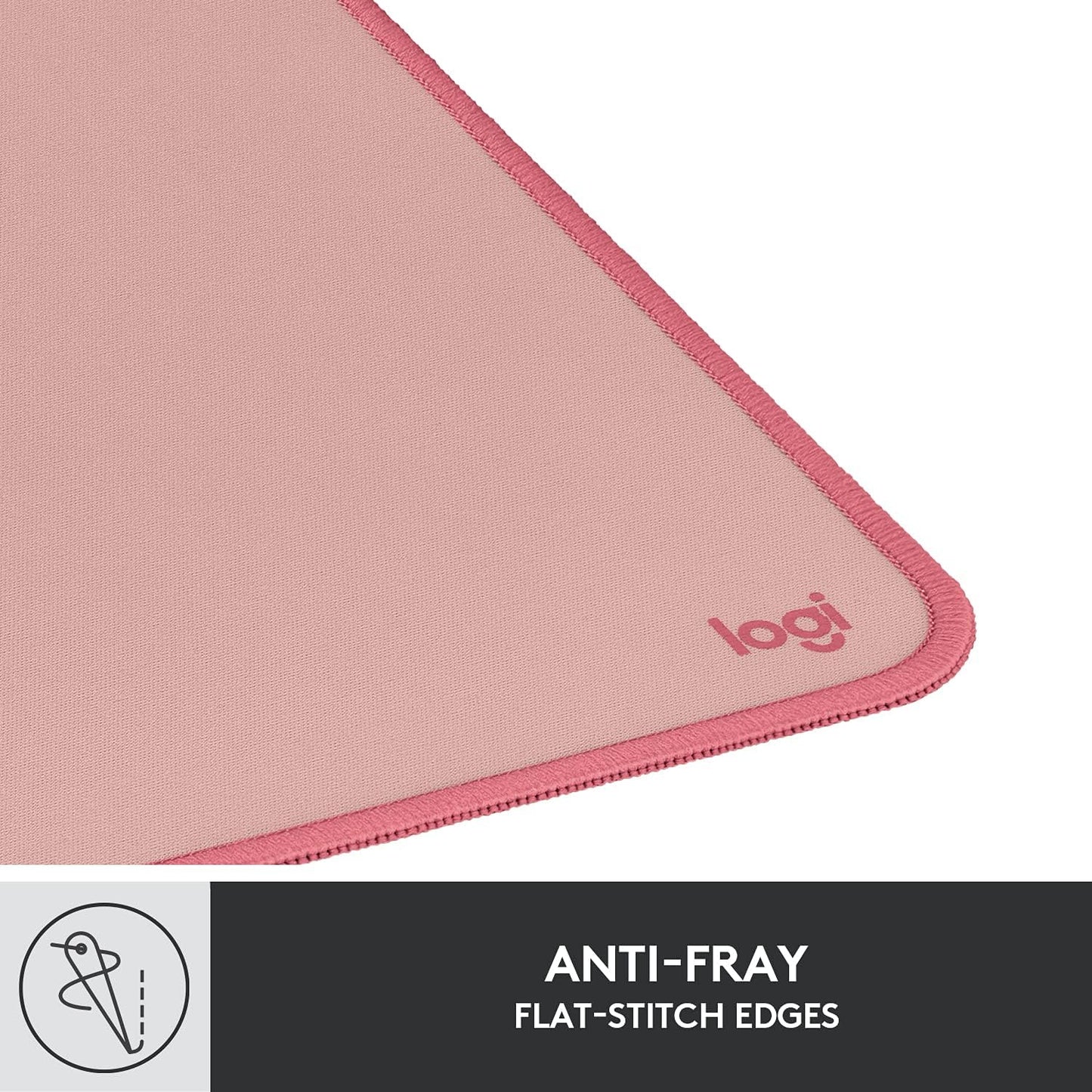 Logitech Desk Mat - Studio Series, Multifunctional Large Desk Pad, Extended Mouse Mat, Office Desk Protector with Anti-Slip Base, Spill-Resistant Durable Design, in Mid-Grey