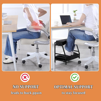 BALAPET Adjustable Double Step Footrest, High-Density Foam with Sturdy Iron Frame Foot Rest Under Desk for Office, Ergonomic Footrest with Washable Cover for Desk Work Office Life, Home