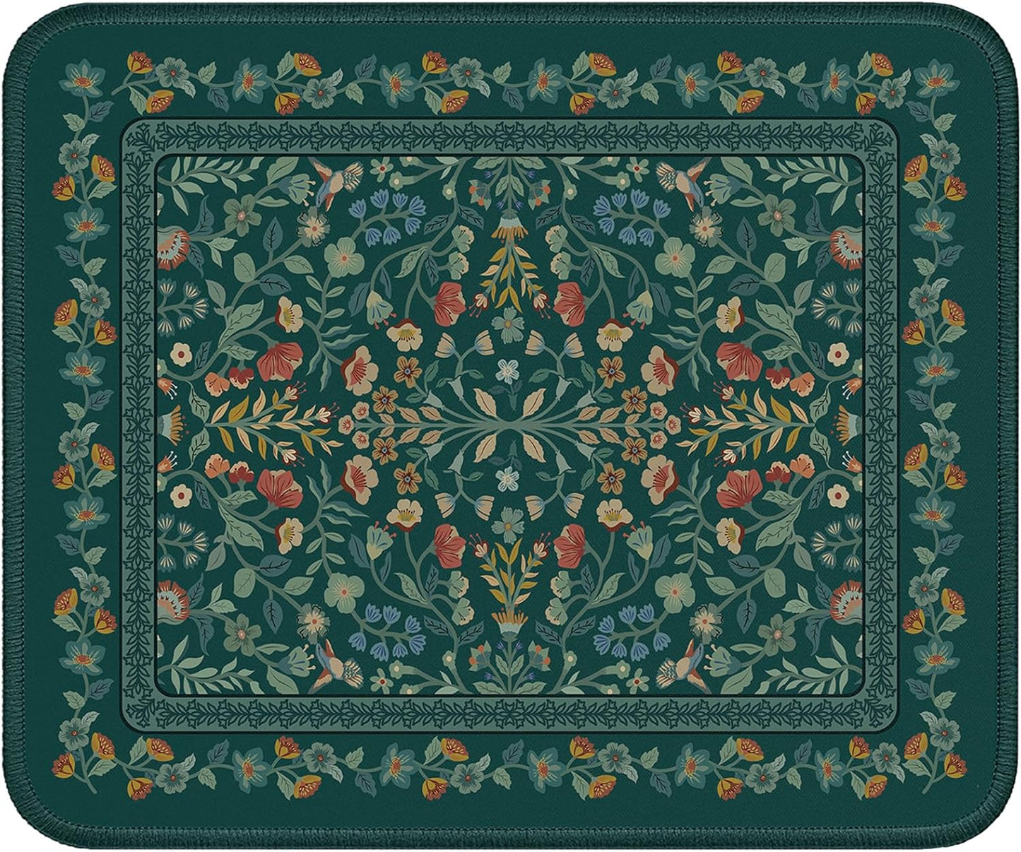 iCasso Desk Mat for Keyboard and Mouse, Large Mouse Pad, Desk Pad Mat, Anti-Slip Big Mousepad with Stitched Edges for Computer Desktop(Deep Green)