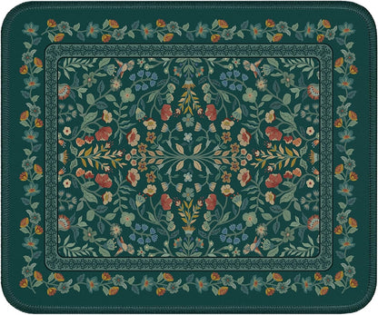 iCasso Desk Mat for Keyboard and Mouse, Large Mouse Pad, Desk Pad Mat, Anti-Slip Big Mousepad with Stitched Edges for Computer Desktop(Deep Green)